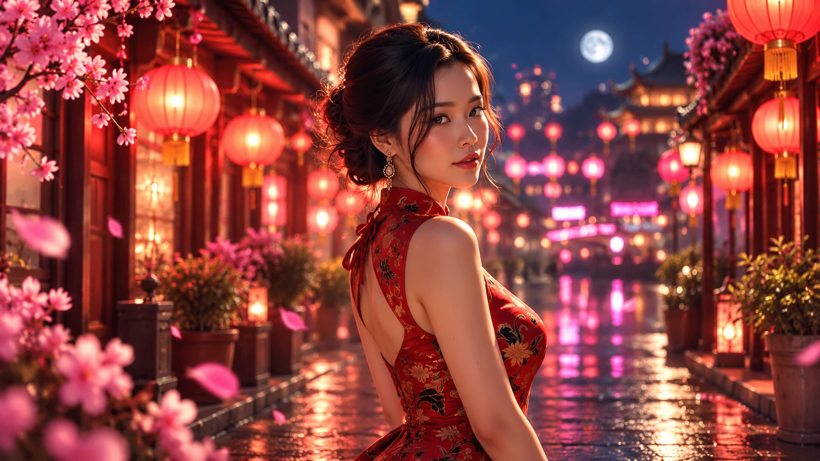 电影导览的粉紫光影摄影主题